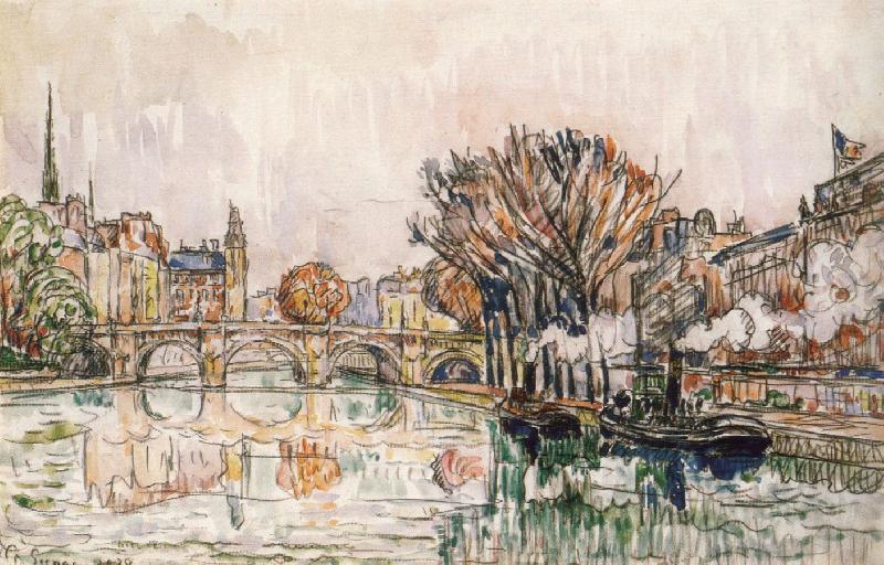 Paul Signac pont neuf oil painting image